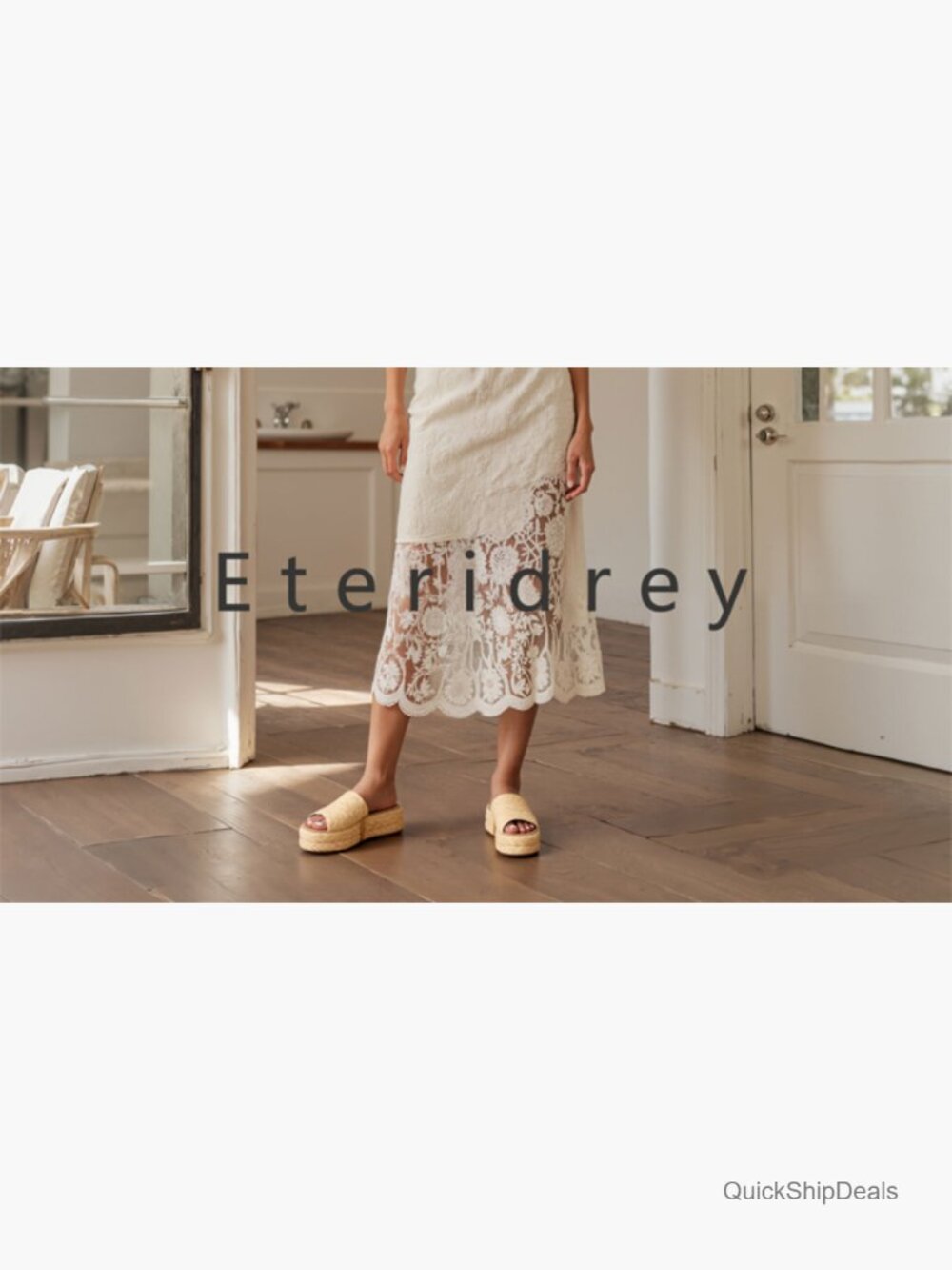 Platform Espadrilles Wedges Sandals Slide Cute Summer Beach Vacation - Picture 7 of 7